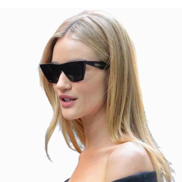 Celine Black CL41468/S Edge Cat Eye Sunglasses - Picture 2 of 13